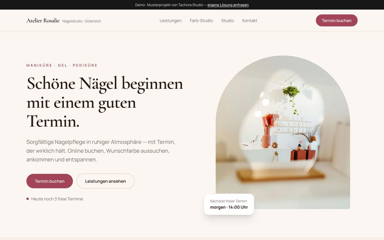 Demo-Website Nagelstudio