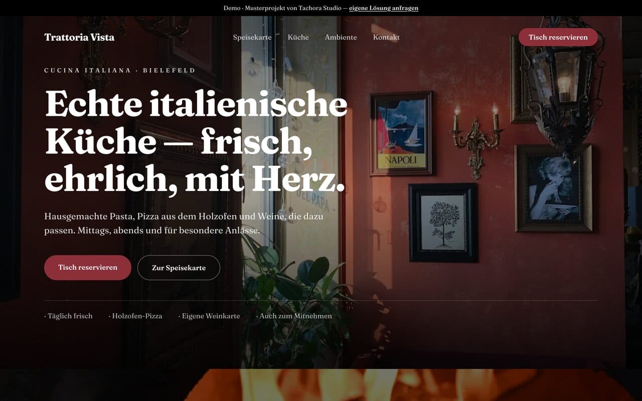Vorschau der Trattoria Vista-Demo